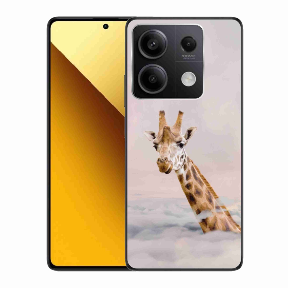 Gél borítás mmCase a Xiaomi Redmi Note 13 5G-hez - zsiráf a felhőkben
