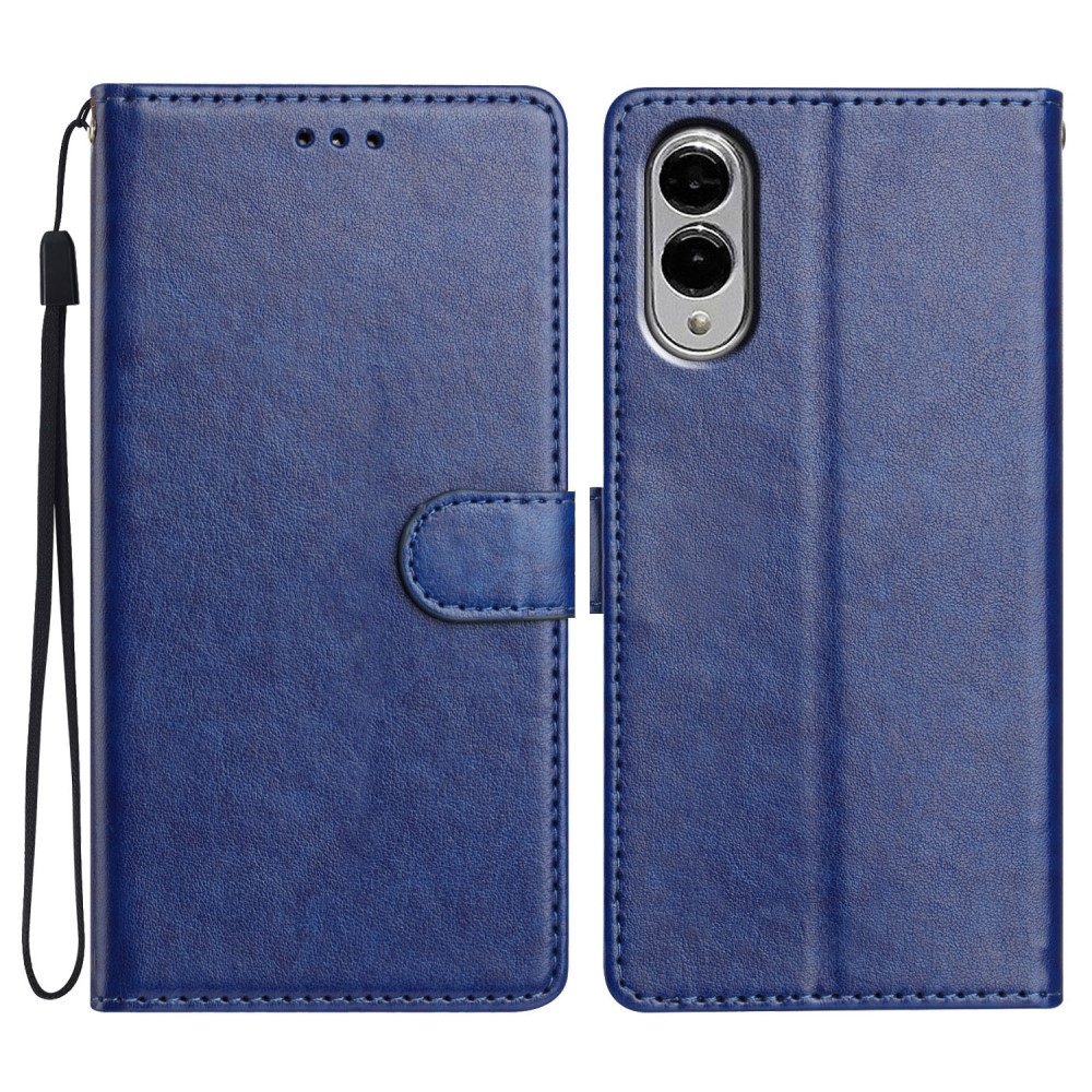 Vérrögök könyv tok Samsung Galaxy S25 Edge készülékhez - kék