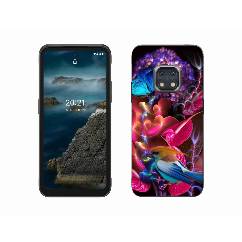 Zselés borítás mmCase a Nokia XR20 készülékhez - színes virágok