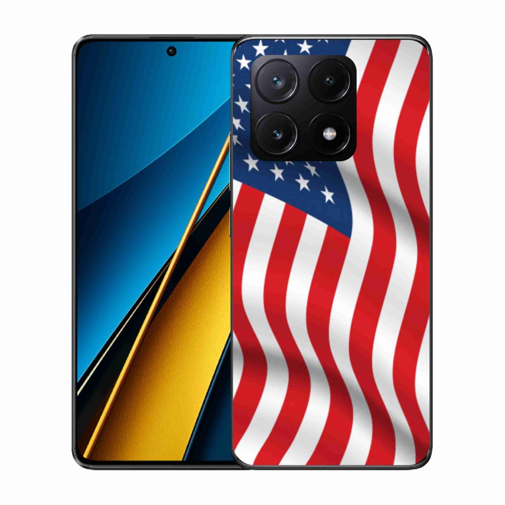 Gél borítás mmCase a Xiaomi Poco X6 Pro 5G számára - amerikai zászló