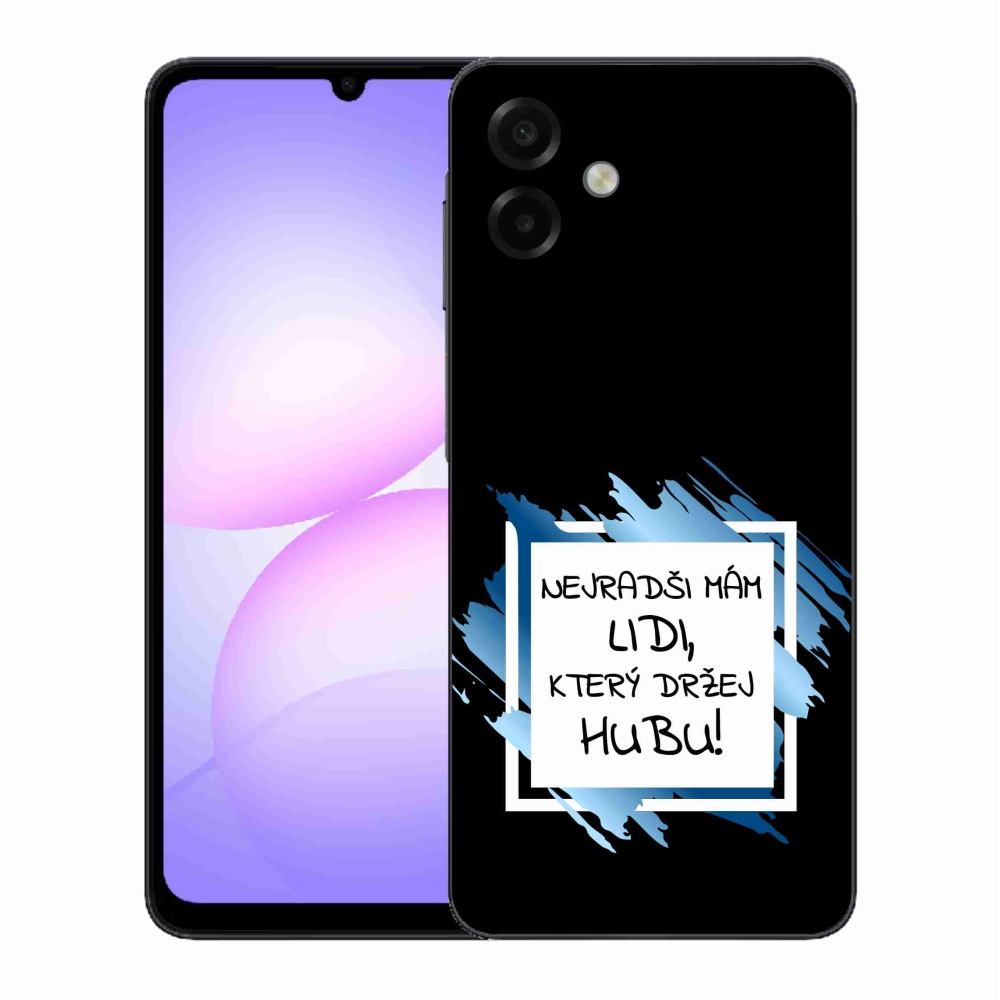 Gél borító mmCase Samsung Galaxy A07 4G - vicces szöveg 7 fehér és fekete háttérrel