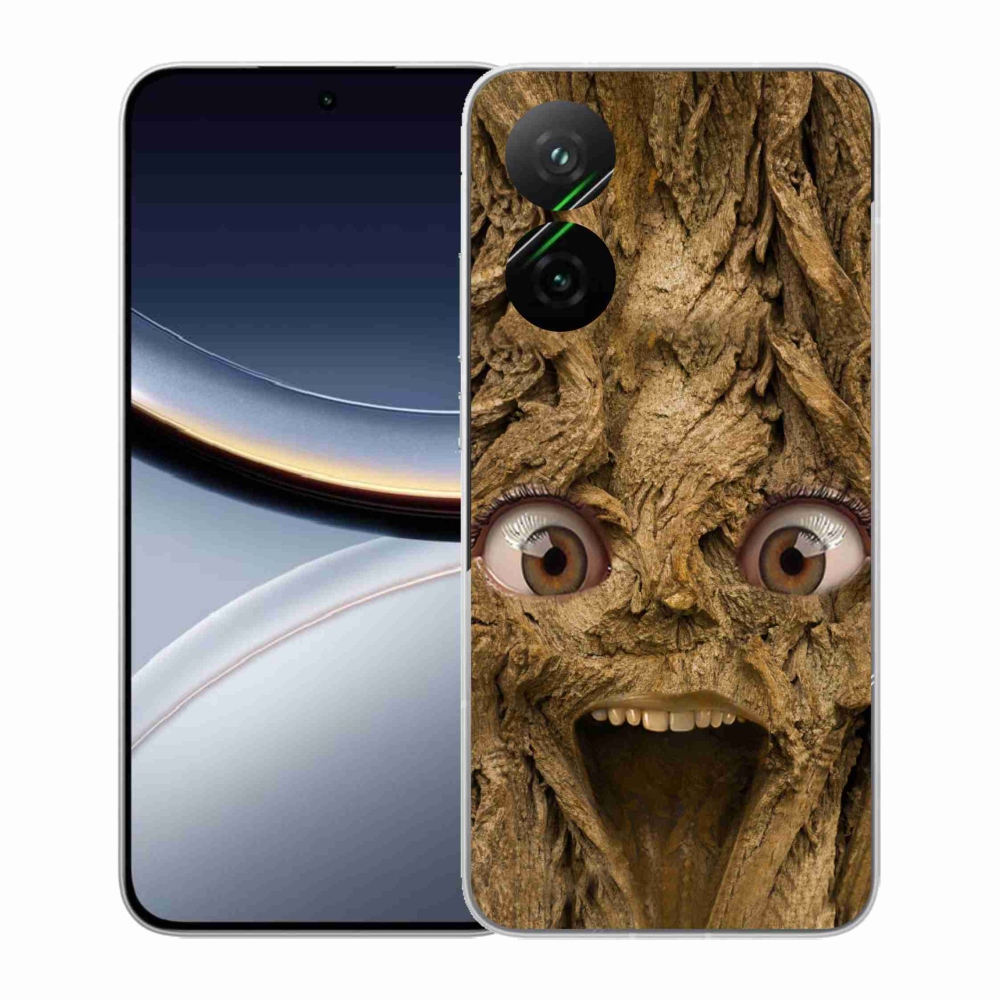 Gél borító mmCase a Xiaomi Poco F7 5G számára - vidám fa szemekkel