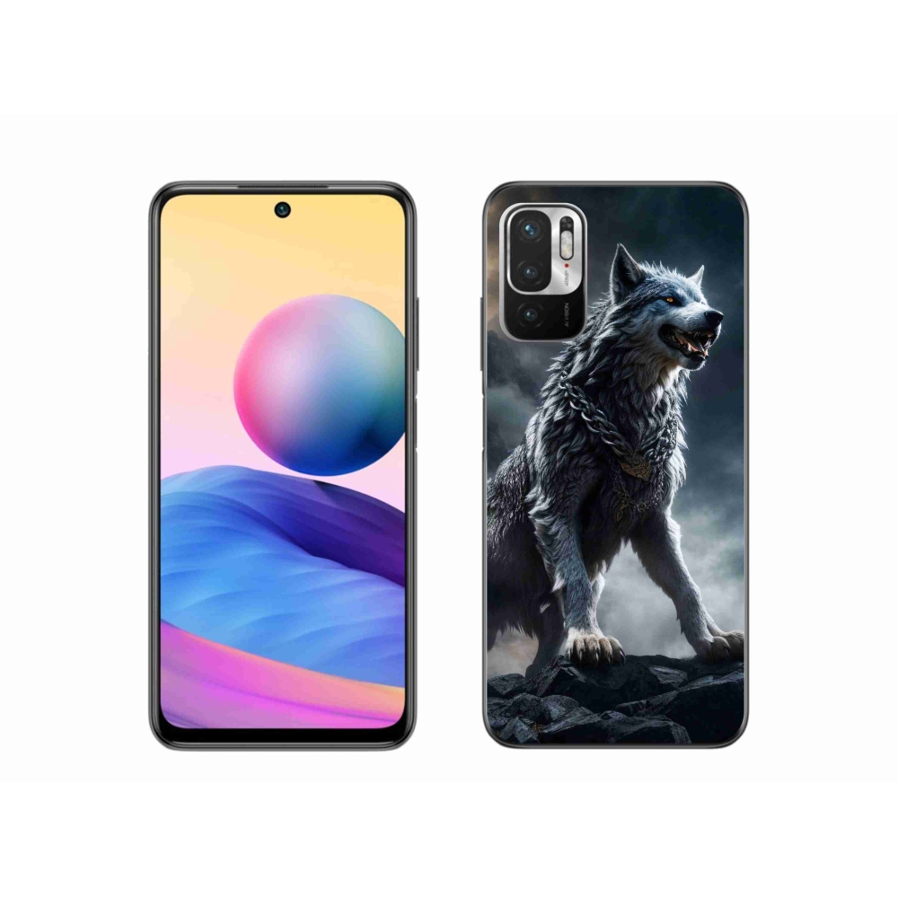 Gél borító mmCase a Xiaomi Redmi Note 10 5G-hez - farkas 1