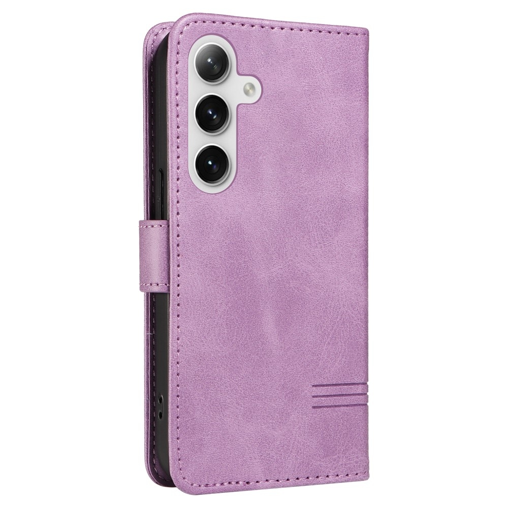 Póló alakú könyvtáska Samsung Galaxy S24+/S25+ készülékhez - világos lila