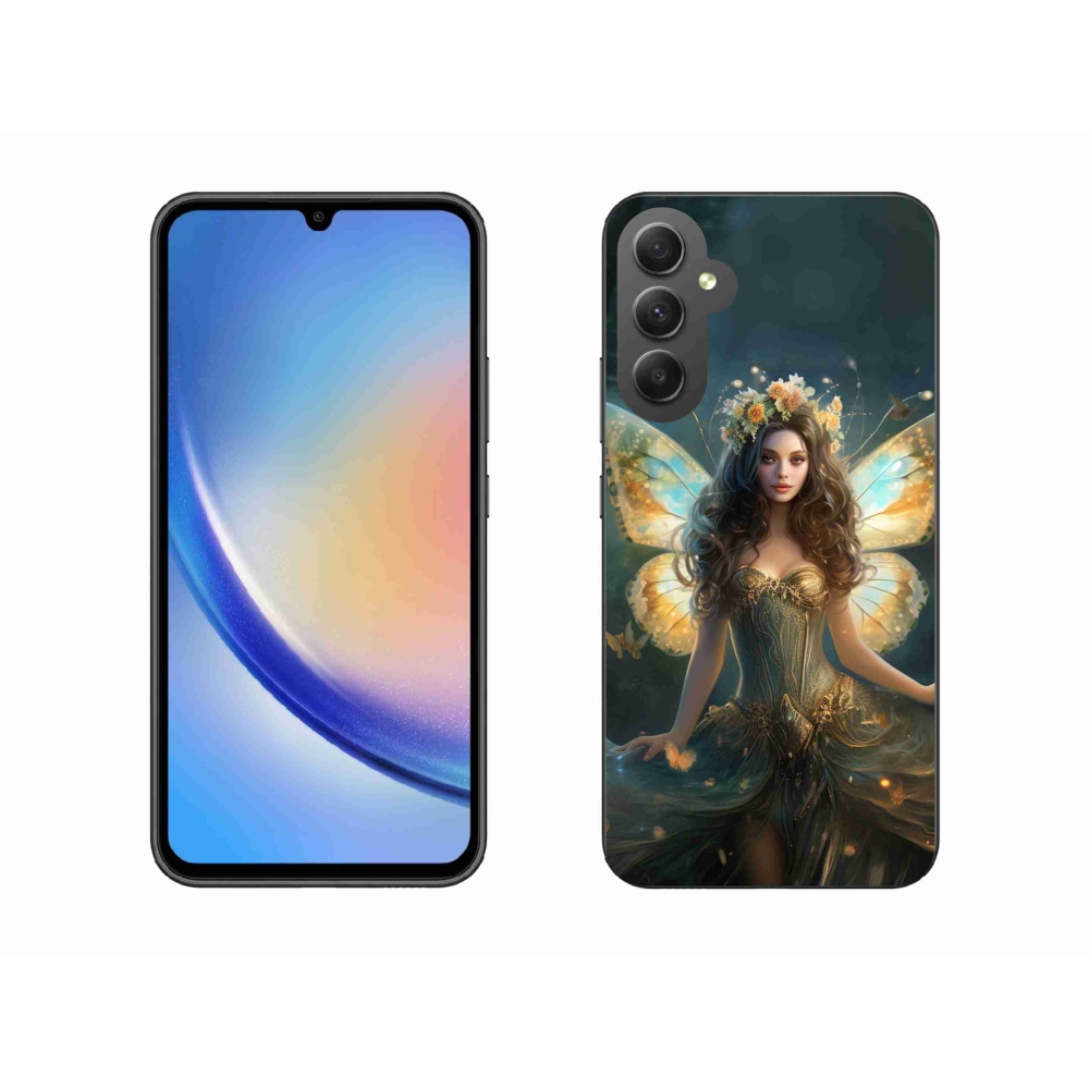 Gél borítás mmCase Samsung Galaxy A34 5G - pillangó nőhöz