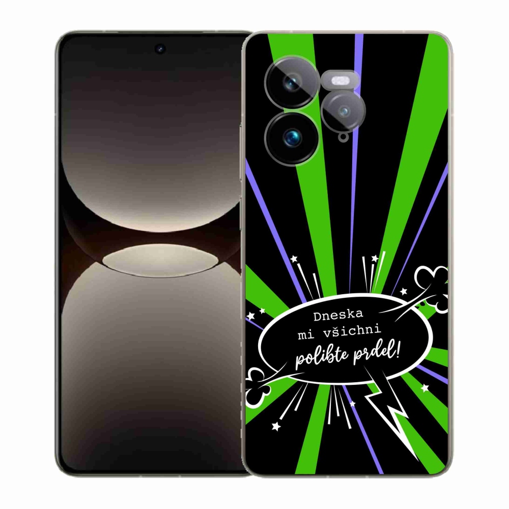 Gél borító mmCase a Realme GT 7 Pro 5G készülékhez - vicces szöveg 15 fekete háttérrel