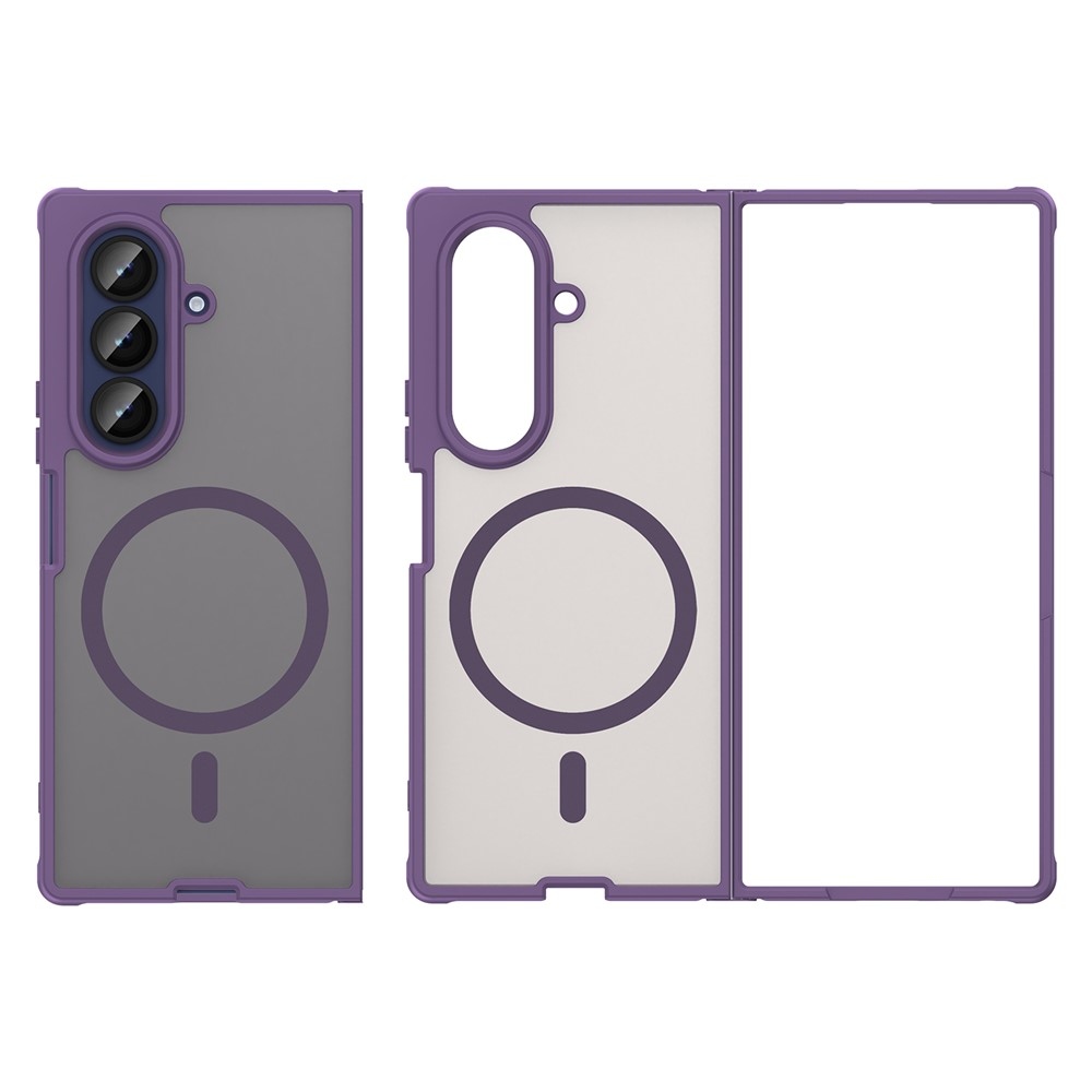 Matt zselés tok MagSafe tok Samsung Galaxy Z Fold7 5G-re - lila