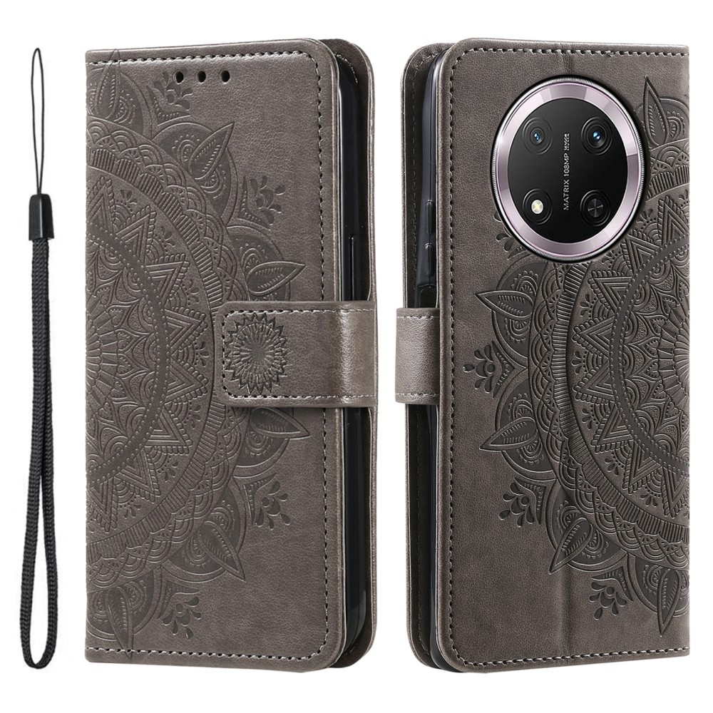 Mandala könyvtáska Honor Magic 7 Lite 5G készülékhez - szürke