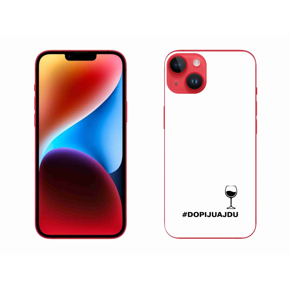 Gél borítás mmCase iPhone 14 Plus készülékhez - bor motívum fehér háttér