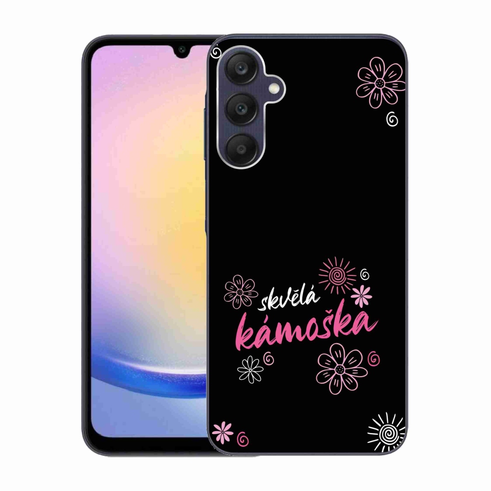 Gél borító mmCase Samsung Galaxy A25 5G - nagyszerű haver fekete háttérrel