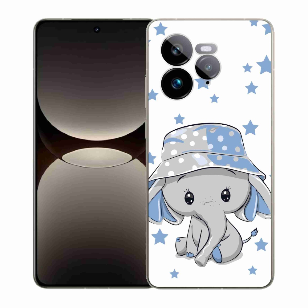 Zselés borítás mmCase a Realme GT 7 Pro 5G készülékhez - kék elefánt