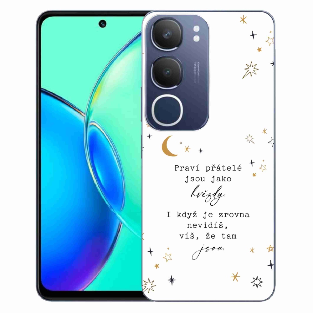 Gél borító mmCase a Vivo Y19s - idézet 6 fehér háttérrel