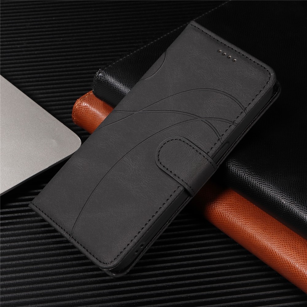 Ívelt könyvtáska a Realme 14 5G/14T 5G készülékhez - fekete