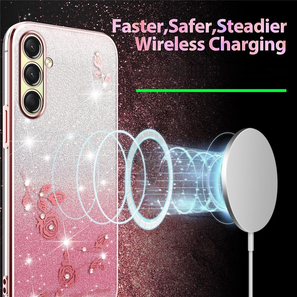 KADEM csillogó zselés tok Samsung Galaxy A17 4G/5G - rózsaarany