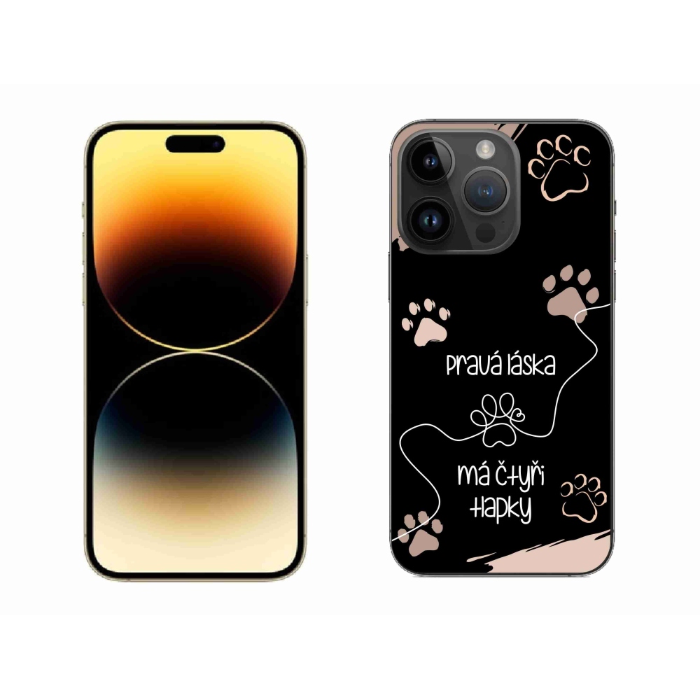 Gél borítás mmCase iPhone 14 Pro Max 6.7 készülékhez - kutya motívum 1 fekete háttér