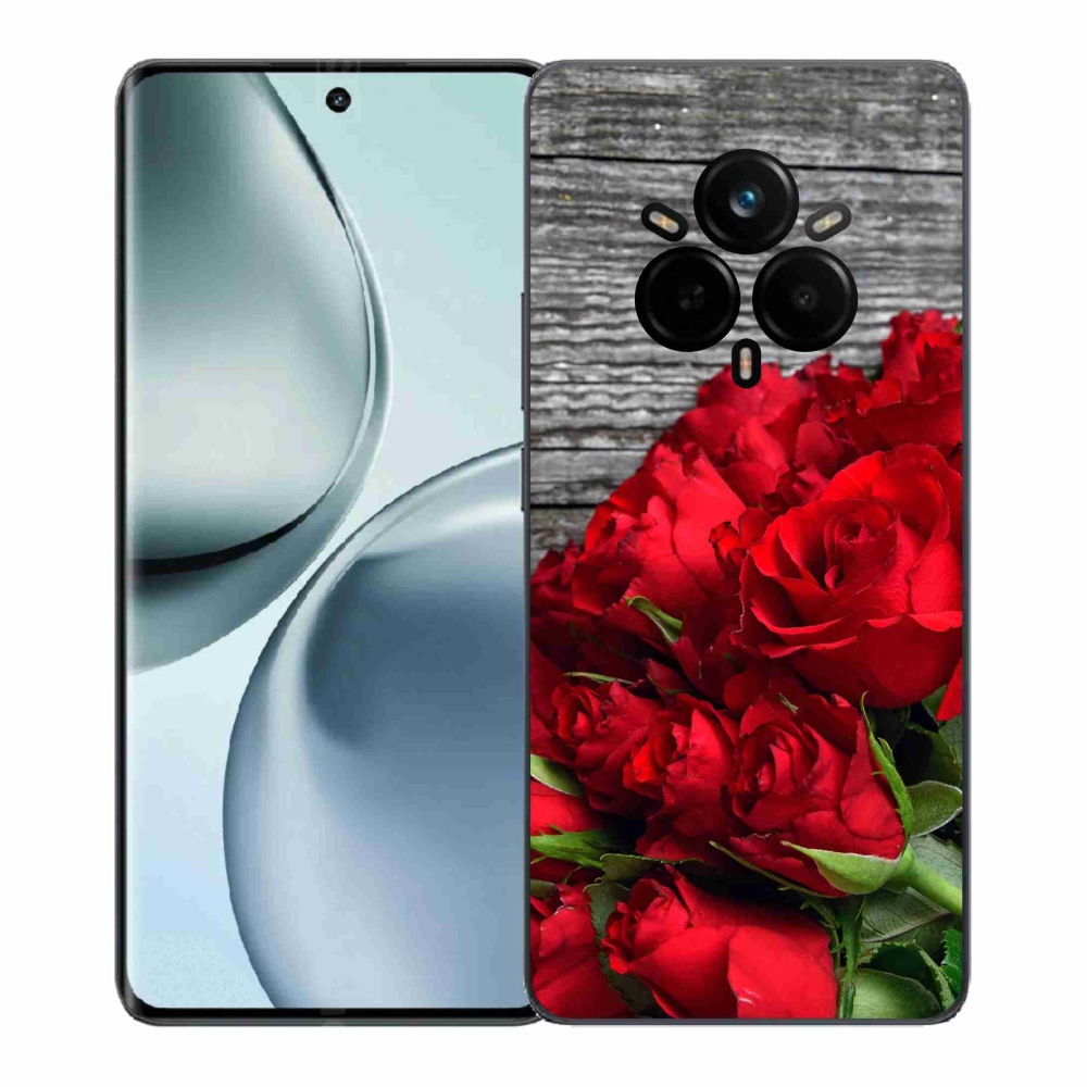 Gél borítás mmCase a Realme 14 Pro+ 5G készülékhez - piros rózsa