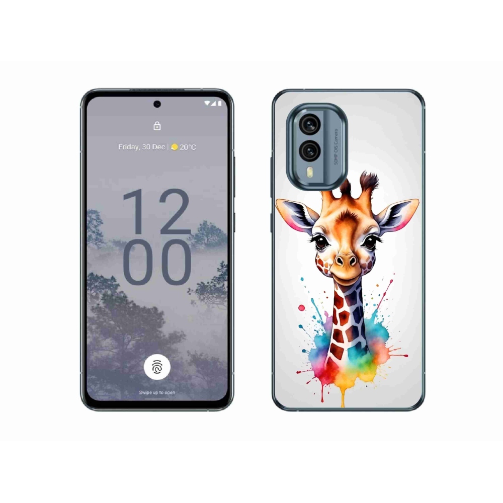 Zselés borítás mmCase a Nokia X30 5G készülékhez - zsiráf 1