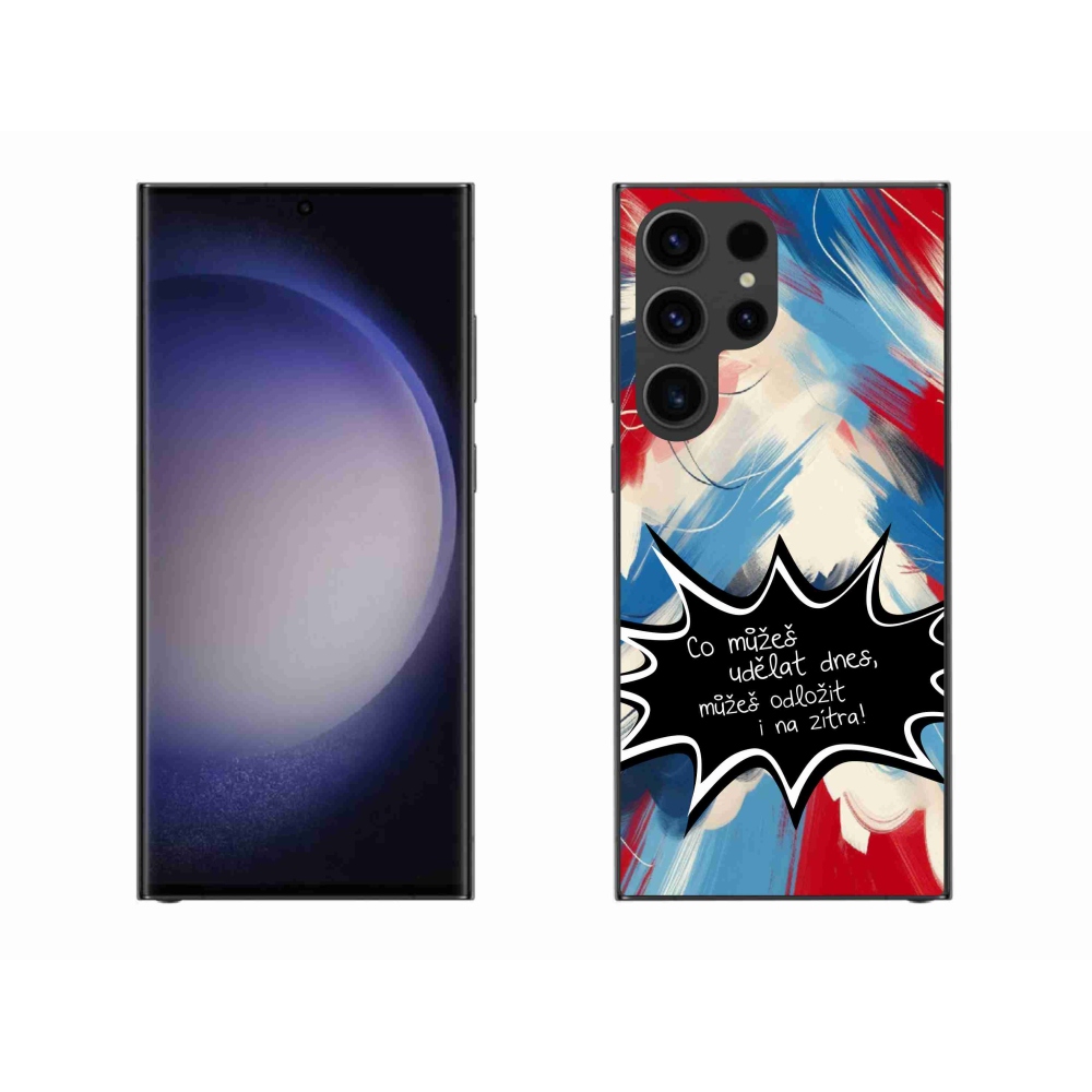 Gél borítás mmCase Samsung Galaxy S23 Ultra 5G - vicces szöveg 9 fekete háttér