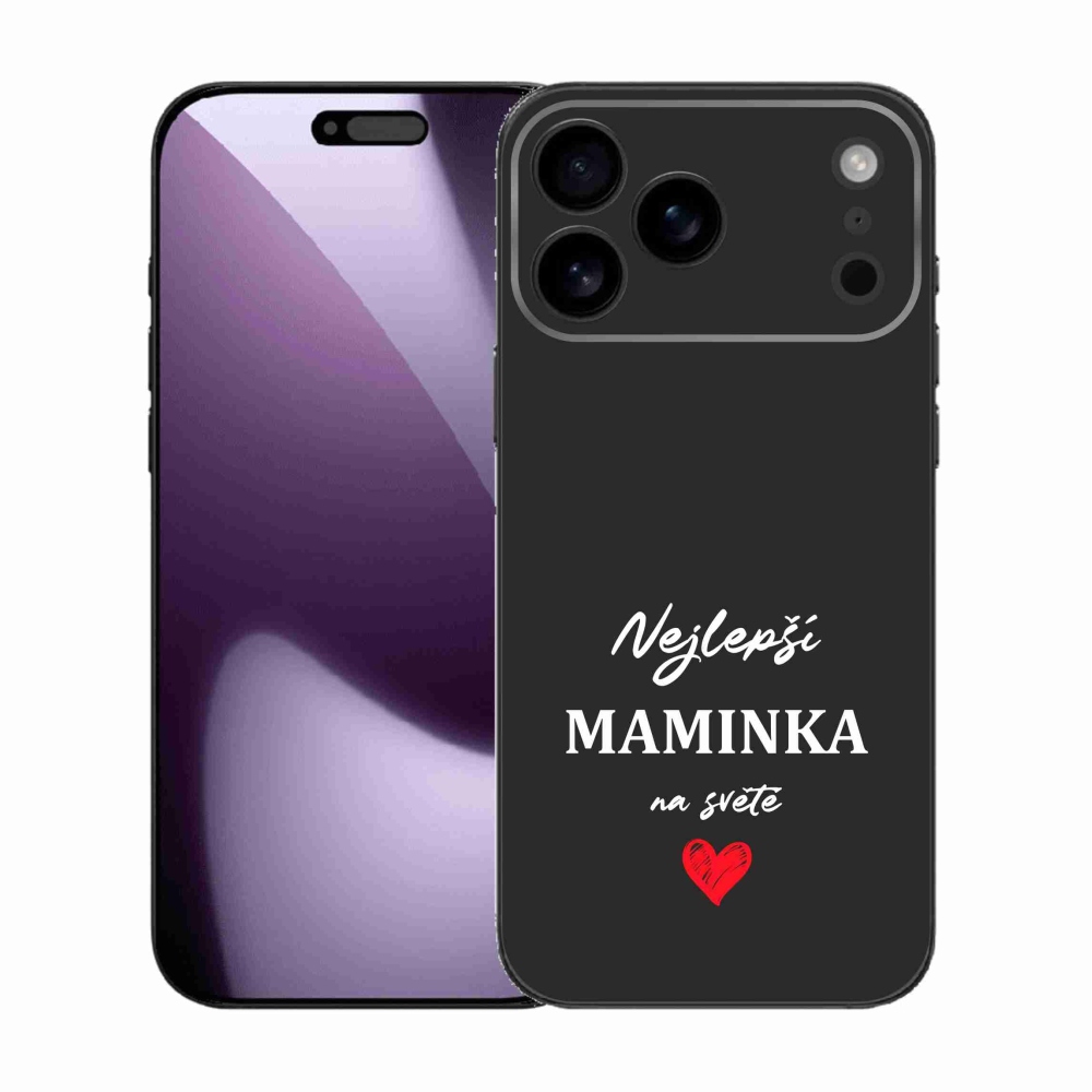 Gél borítás mmCase iPhone 17 Pro Max készülékhez - Best Mom 1 Fekete háttér