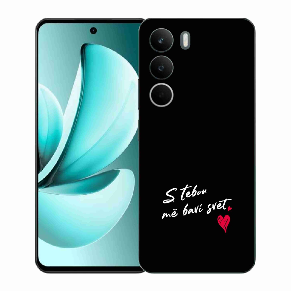 Gél borító mmCase a Realme C71 készülékhez - szerelmes szöveg 1 fekete háttér