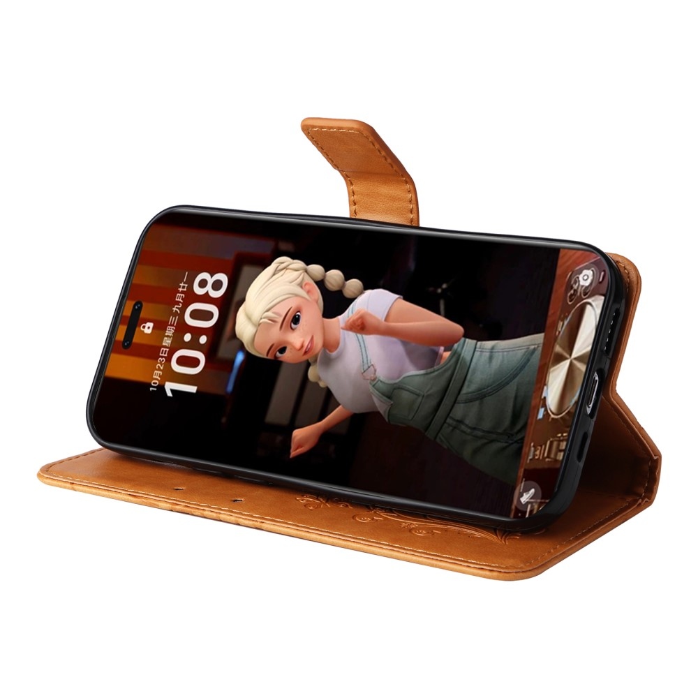 Nagy pillangó könyv tok a Honor Magic 7 Pro 5G számára - sárga