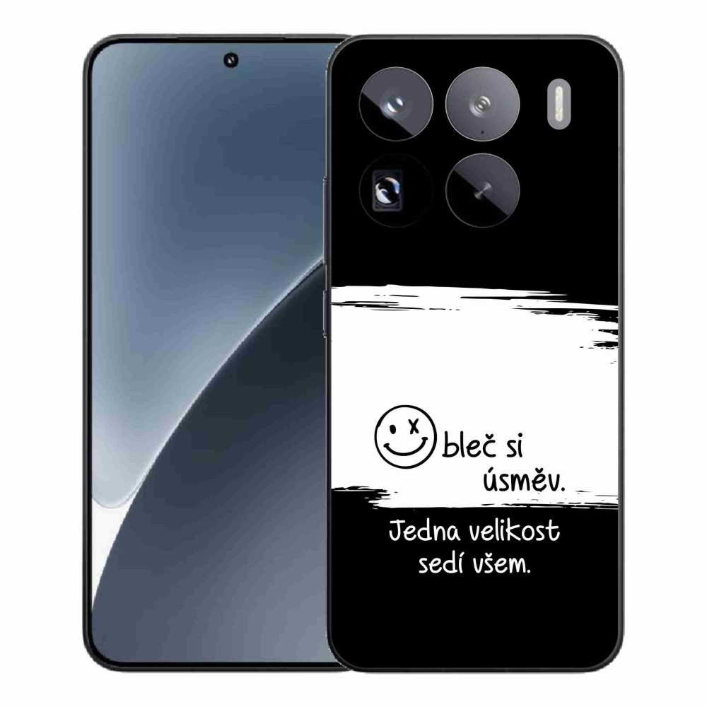 Gél borító mmCase a Xiaomi 15 Pro-hoz - vicces szöveg 8 fehér és fekete háttérrel