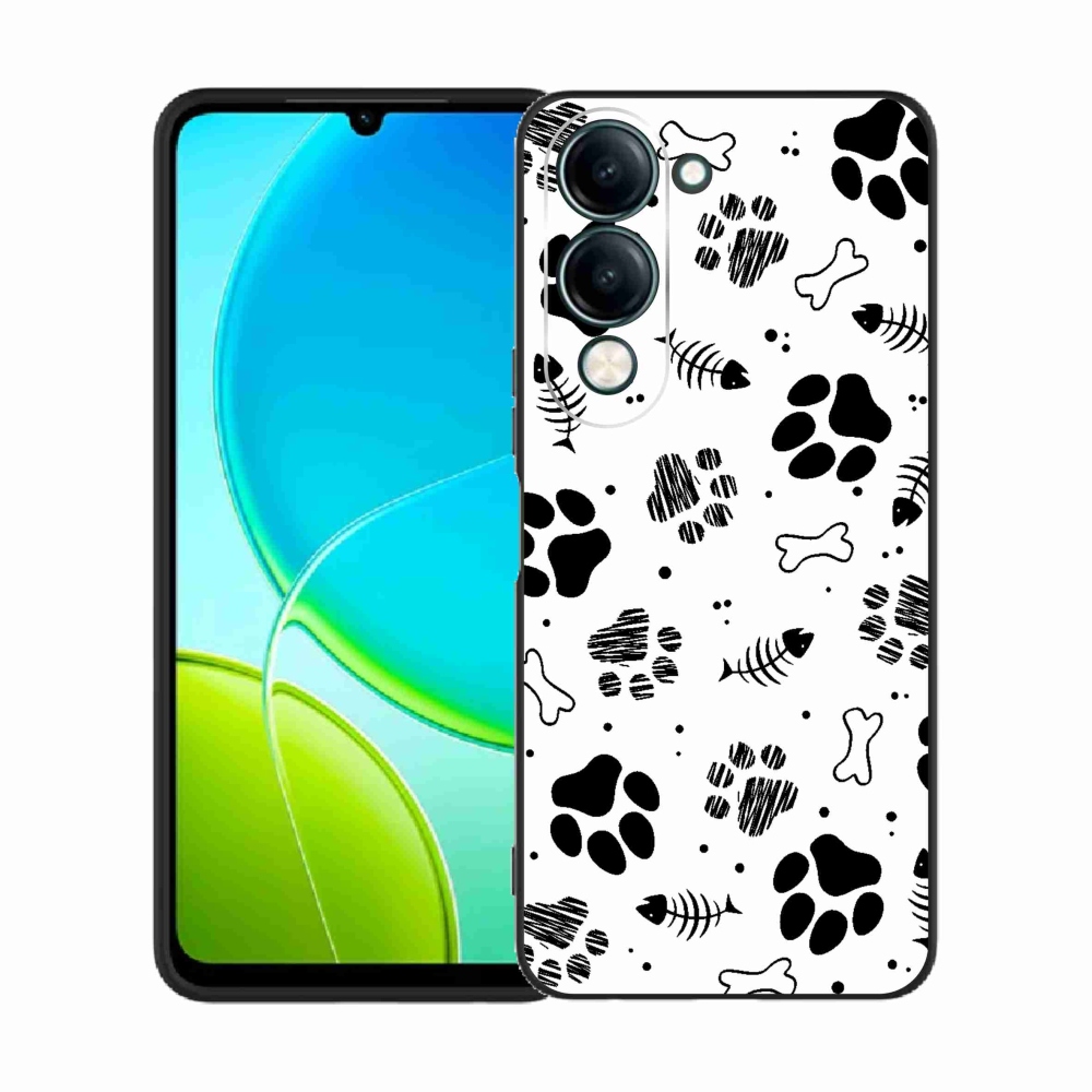 Gél borítás mmCase a Vivo Y29s 5G-hez - kutyamancsok 1