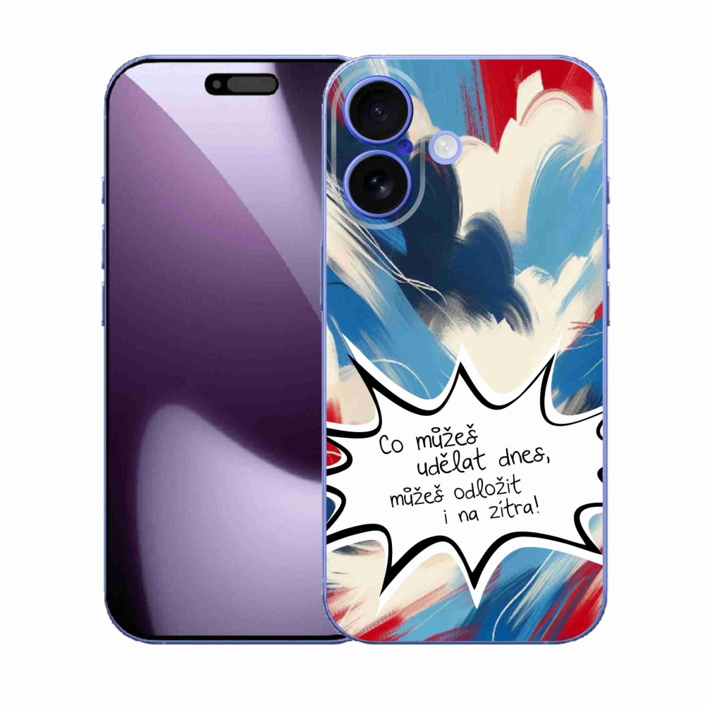 Gél borító mmCase iPhone 17 készülékhez - vicces szöveg 9 fehér háttér