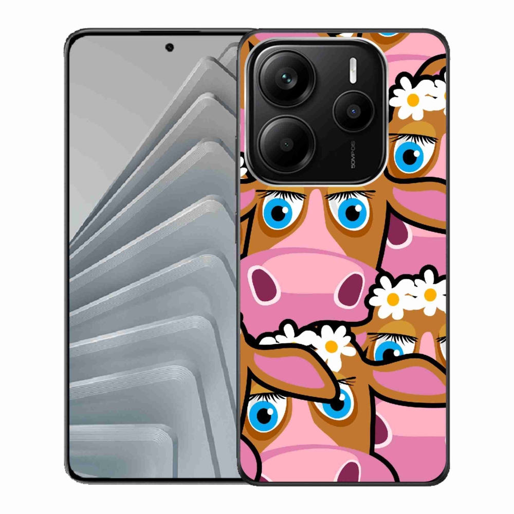 Gél borítás mmCase a Xiaomi Redmi Note 14 5G számára - rajzfilm tehenek