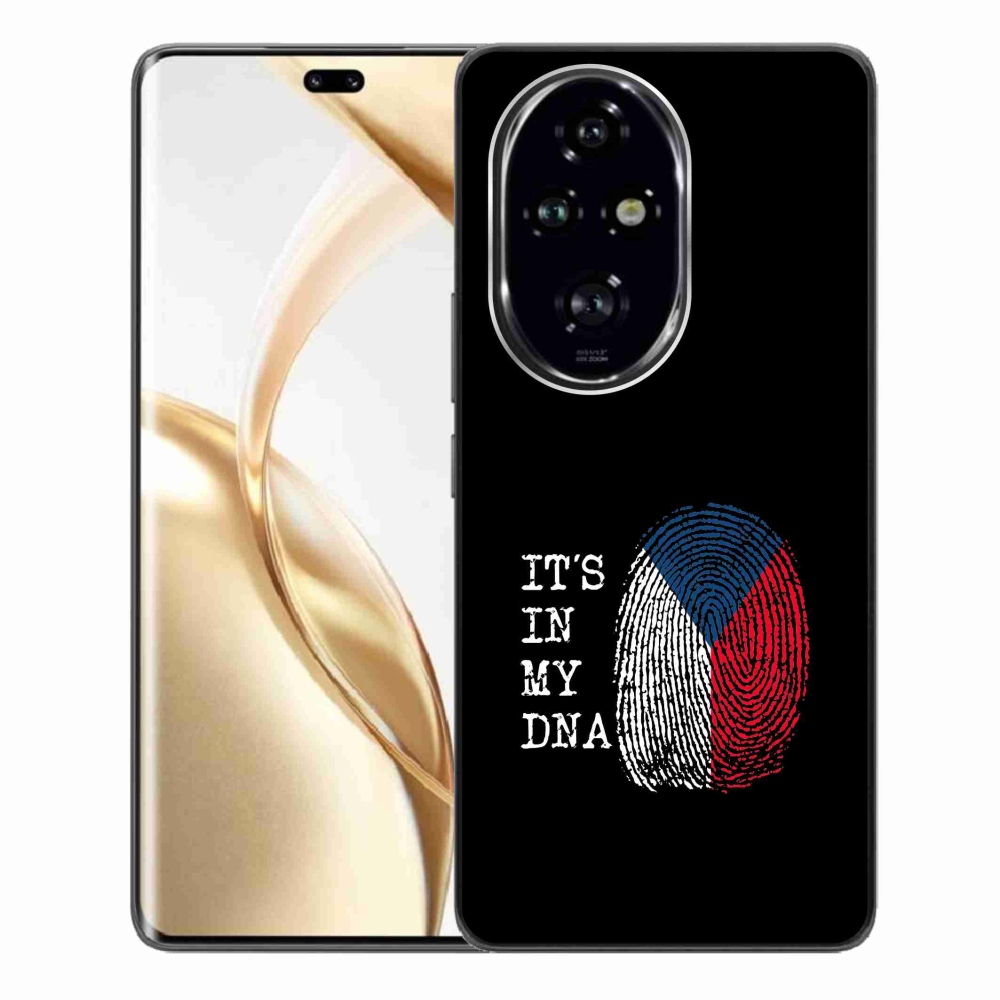 Zselés borítás mmCase a Honor 200 Pro 5G számára - zászlós ujjlenyomat fekete háttérrel