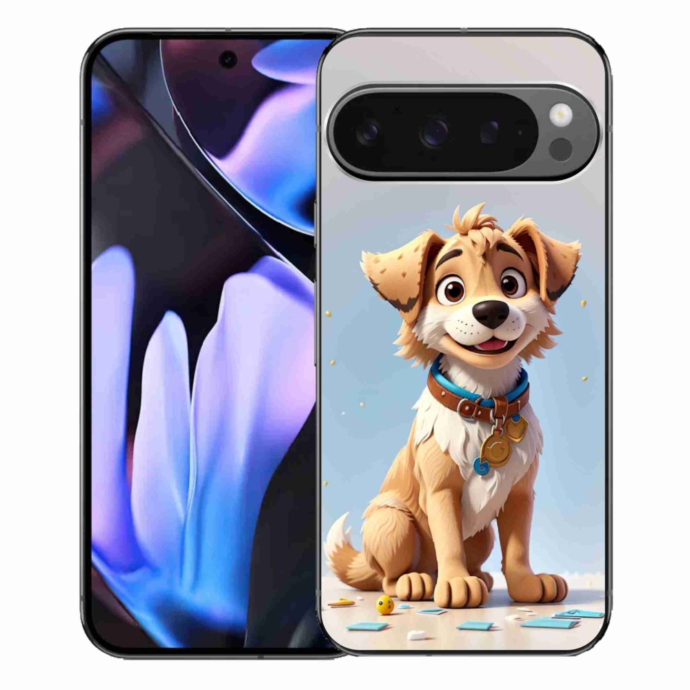 Zselés borítás mmCase a Google Pixel 9 Pro XL számára - rajzfilm kiskutya