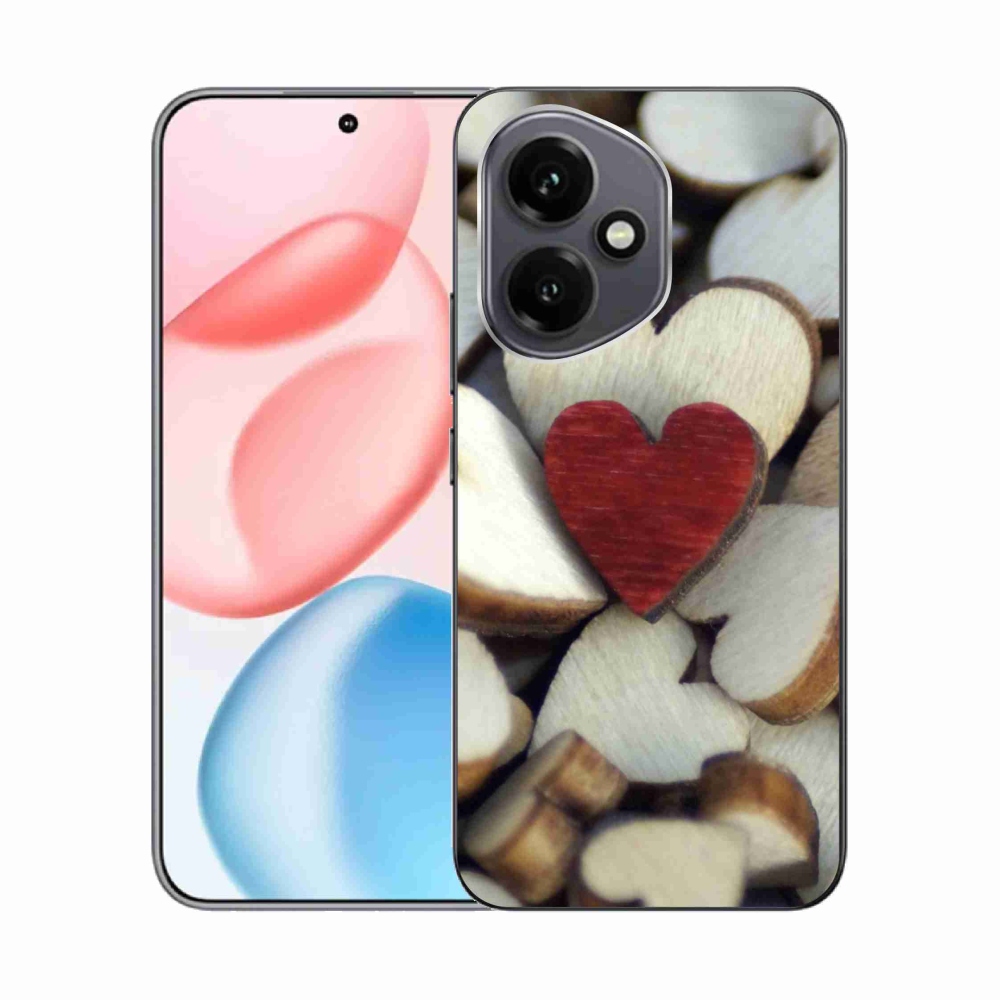 Zselés borítás mmCase a Honor 400-hoz - gravírozott piros szív