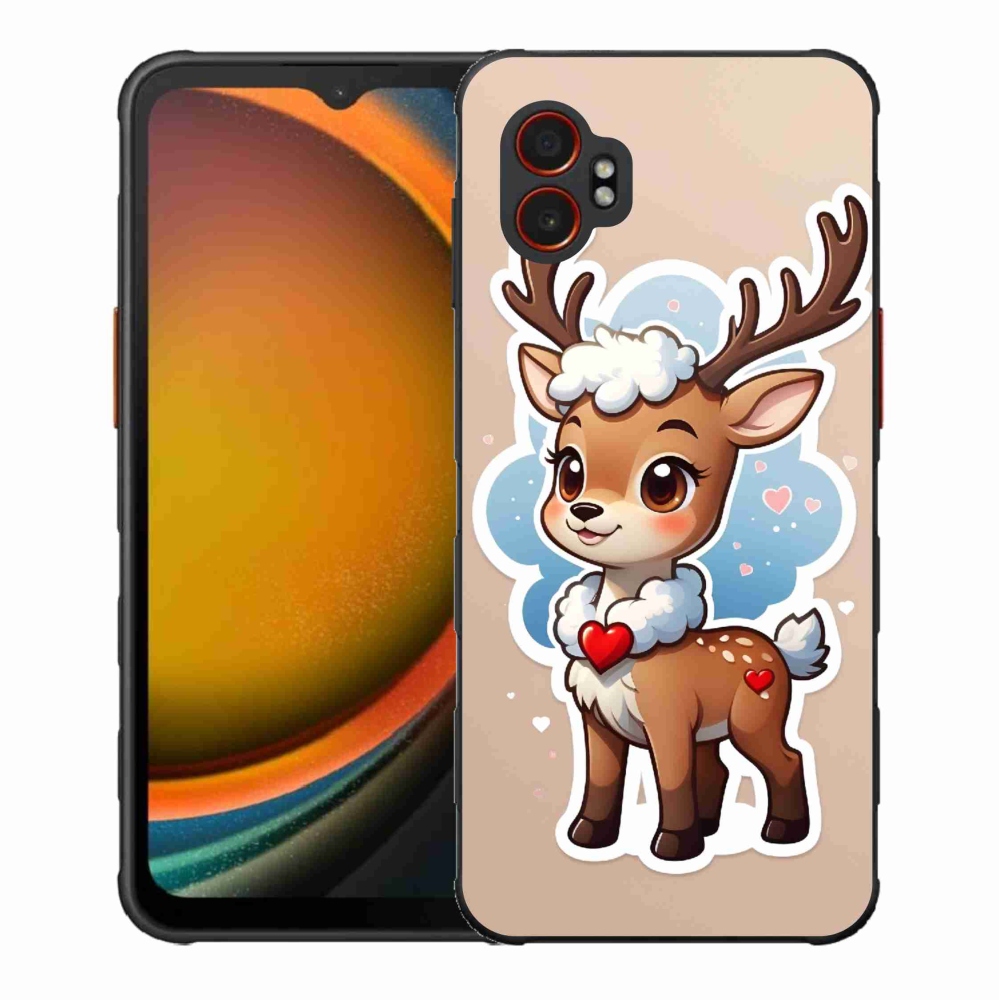 Zselés borítás mmCase Samsung Galaxy Xcover 7 Pro készülékhez - rajzfilm rénszarvas