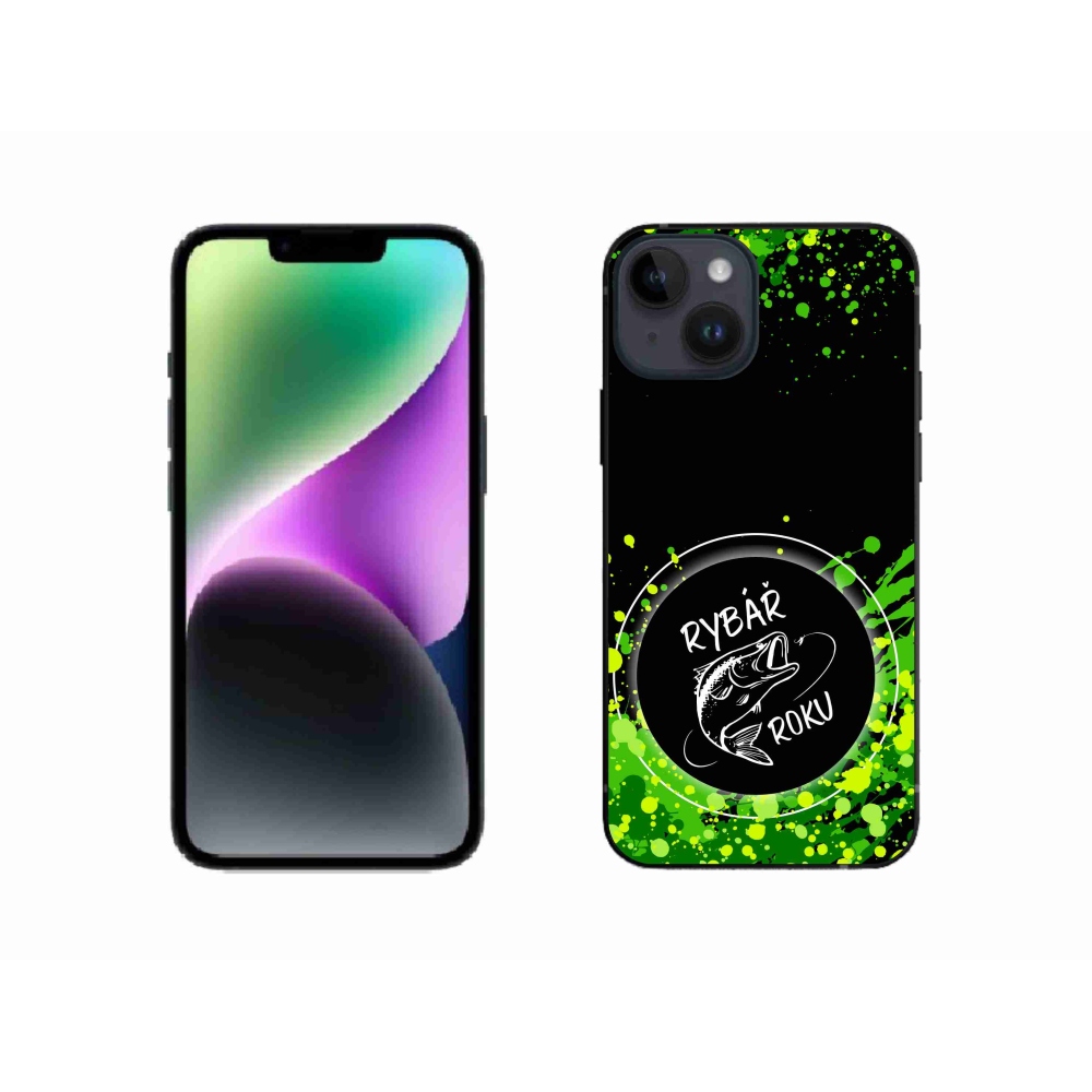 Gél borítás mmCase iPhone 14 készülékhez - Az év halászának fekete háttere