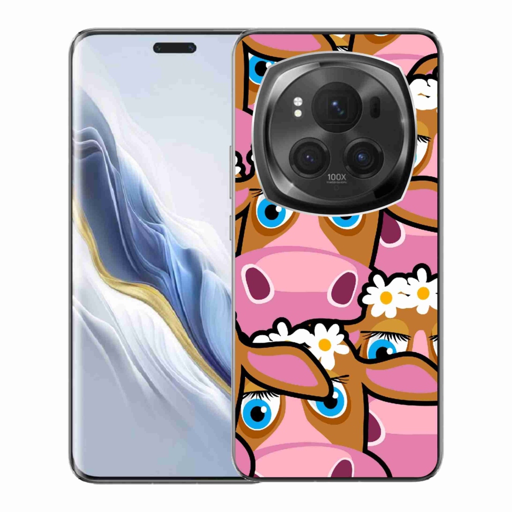 Zselés borítás mmCase a Honor Magic 6 Pro 5G készülékhez - karikatúrás tehenek
