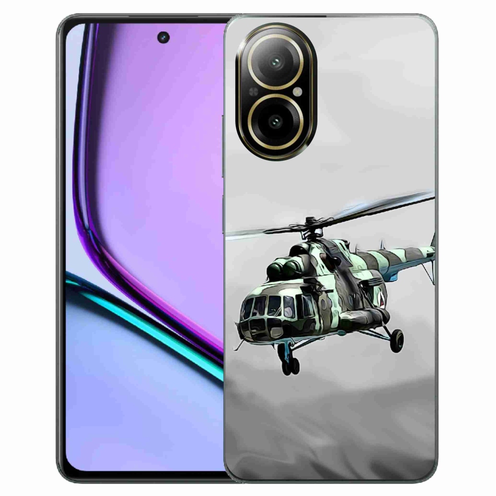 Zselés borítás mmCase a Realme C67-hez - katonai helikopter