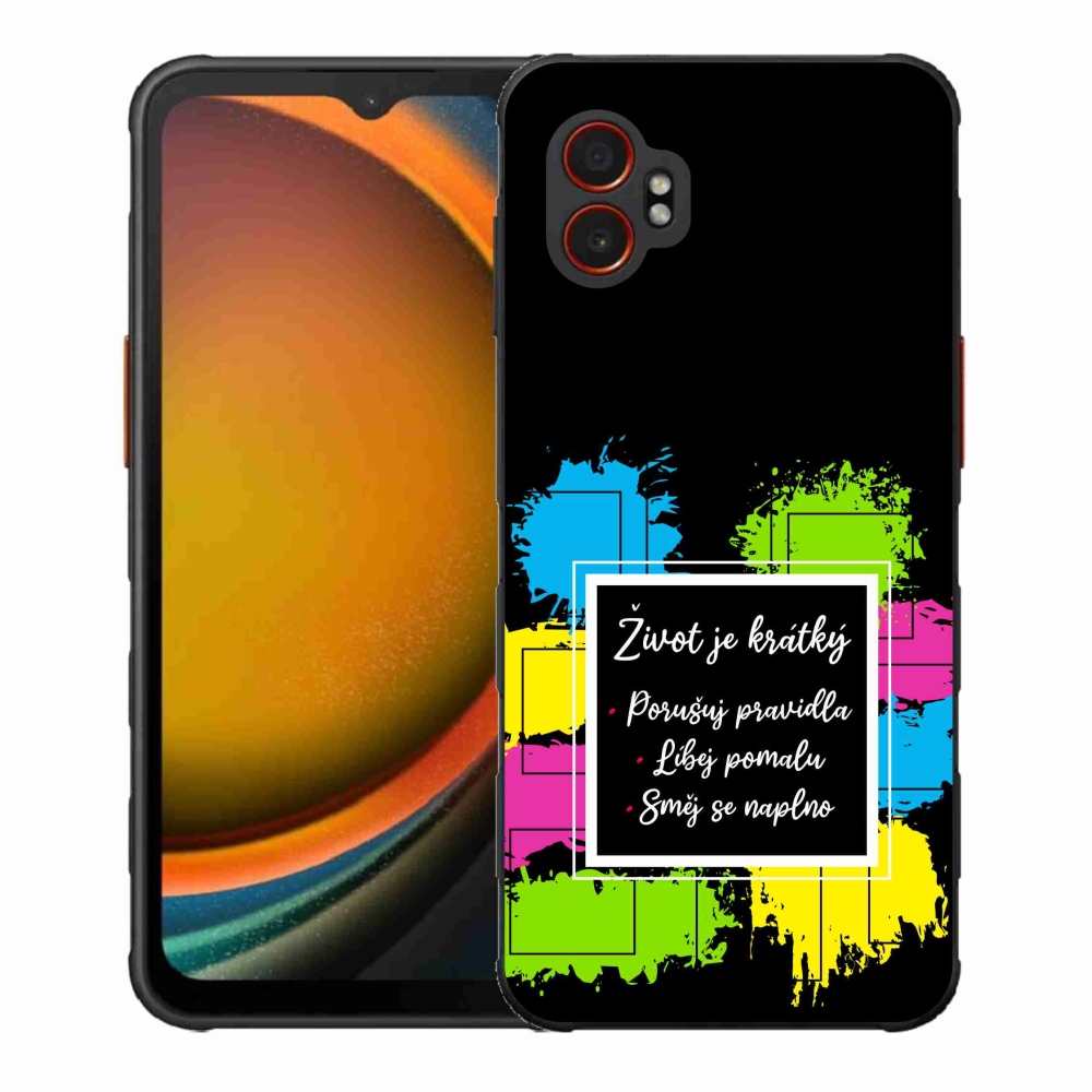 Gél borítás mmCase Samsung Galaxy Xcover 7 Pro - idézet 5 fekete háttér