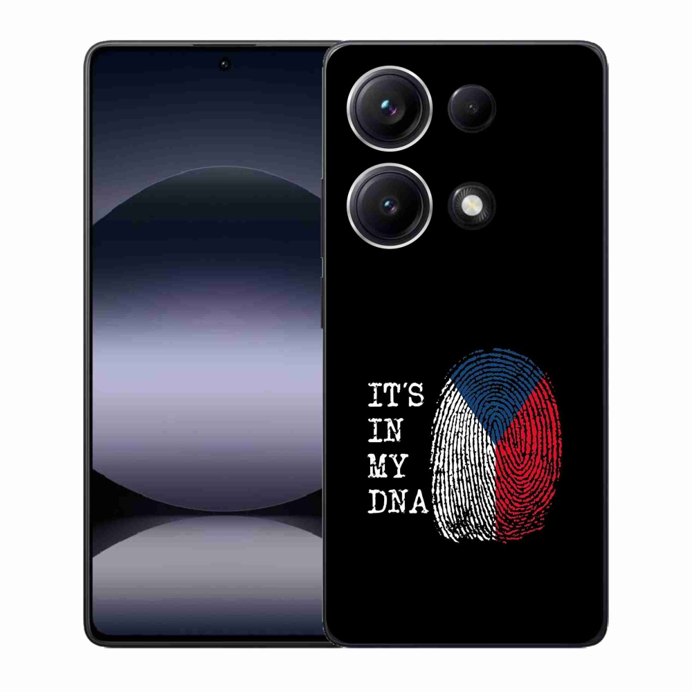 Gél borító mmCase a Xiaomi Redmi Note 14S - zászlós ujjlenyomat fekete háttérrel