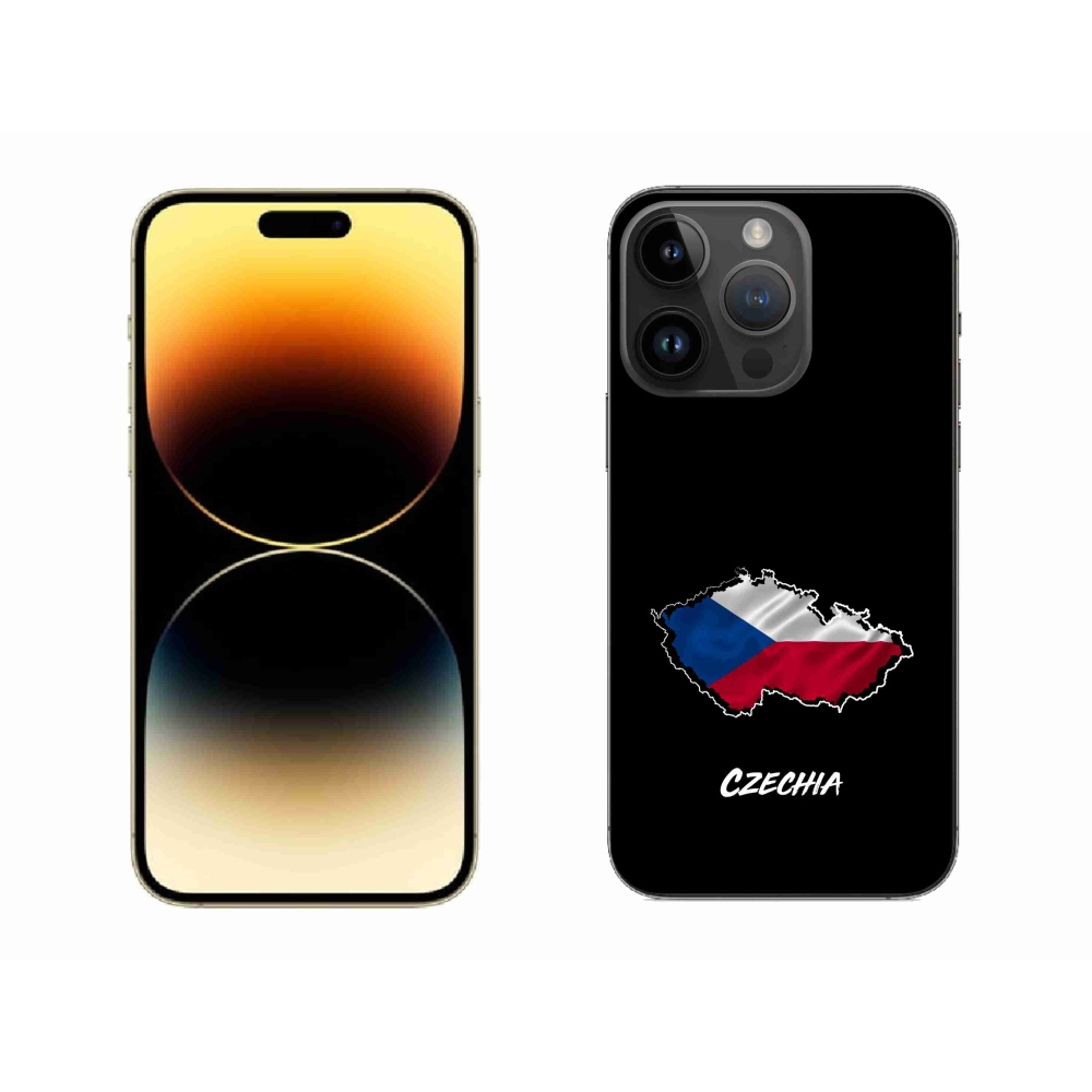 Zselés borítás mmCase iPhone 14 Pro Max 6.7 - Csehország fekete háttérrel