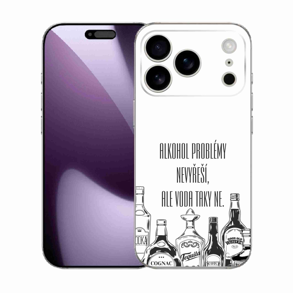 Gél borítás mmCase iPhone 17 Pro készülékhez - vicces szöveg fehér háttérrel