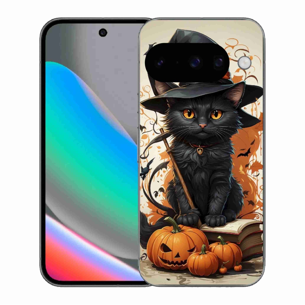 Zselés borítás mmCase a Google Pixel 10 számára - macska varázsló