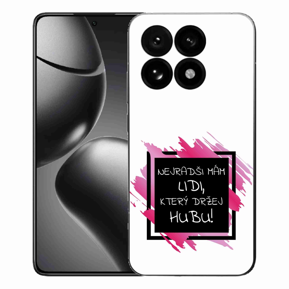 Gél borító mmCase a Xiaomi 15T-hez - vicces szöveg 7 fekete és fehér háttérrel