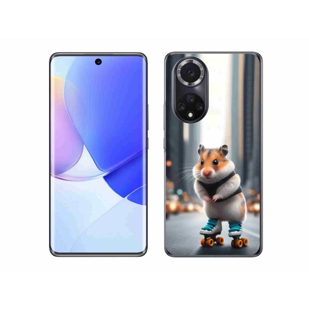 Gél borítás mmCase a Huawei Nova 9-en - hörcsög a korcsolyán