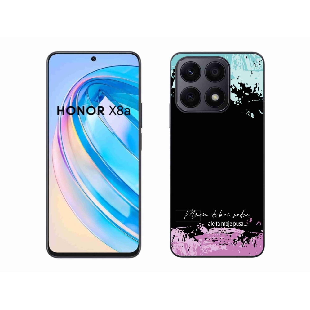 Gél borító mmCase a Honor X8a készülékhez - vicces szöveg 3 fekete háttérrel