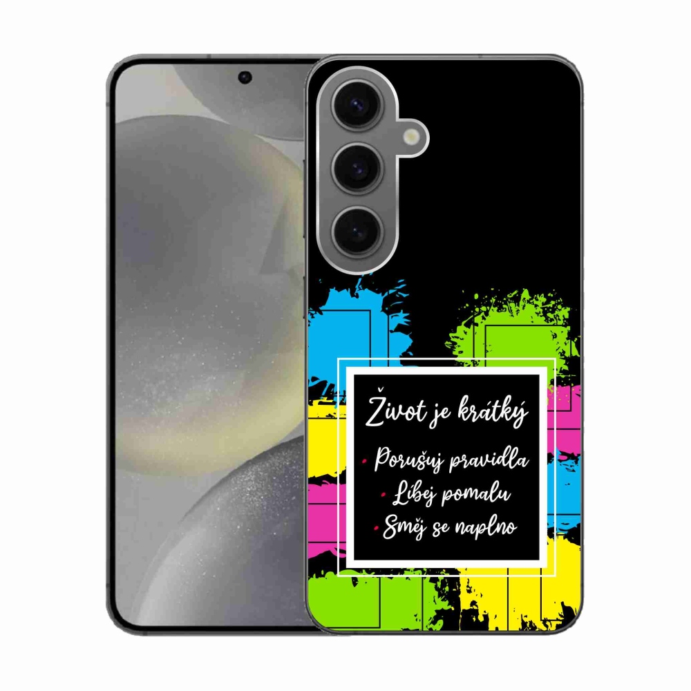 Gél borítás mmCase Samsung Galaxy S24 - idézem 5 fekete háttérrel