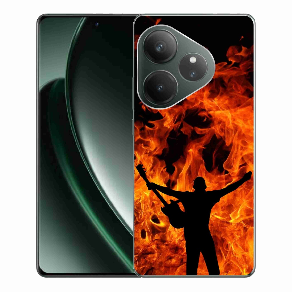 Gél borítás mmCase a Realme GT 6 5G/GT 6T 5G - zenész és tűz