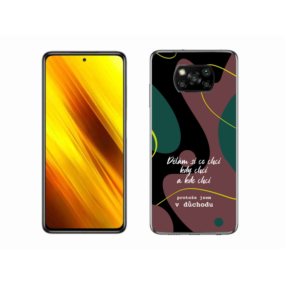 Gél borító mmCase a Xiaomi Poco X3 Pro számára - vicces szöveg 10 fekete háttér