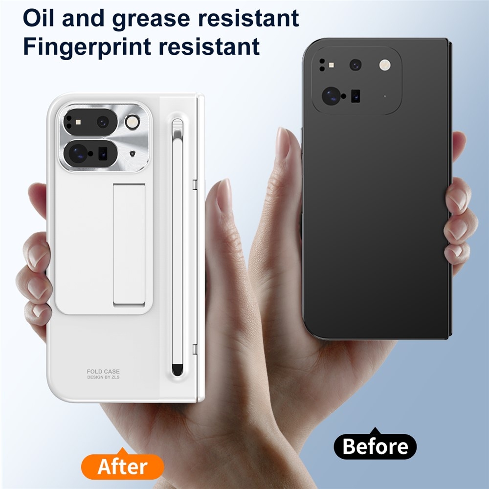 Pántos műanyag borítás tollal és képernyővédővel a Google Pixel 10 Pro Fold-hoz - fehér