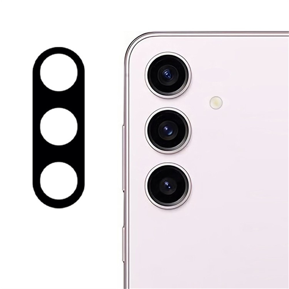 Selyemüveg kamera lencse a Samsung Galaxy S25 kamerán - fekete