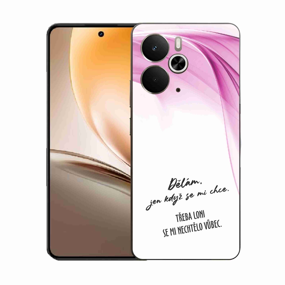 Gél borító mmCase a Realme 14 5G/14T 5G készülékhez - vicces szöveg 12 fehér háttér